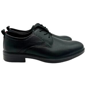 Black Leather Playboy Derby Oxford Dress Shoes Men's Size 8 Lace Up Formal NWT